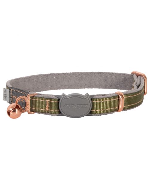 Rogz Catz Urbancat Halsband Olijf Twist - Kattenhalsband