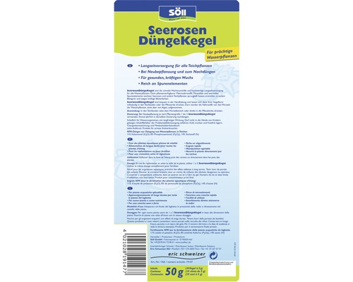 Söll Waterleliemeststofkegels, 10 stuks