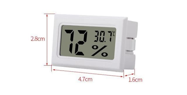 Mini LCD Hygrometer / Termometer Hvid 1-pak