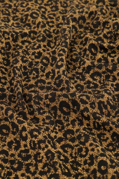 Panterprint one shoulder top met lurex