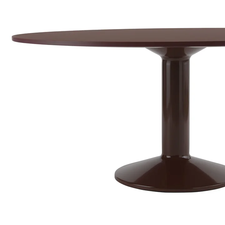Muuto - Midst Esstisch, Ø 140 cm, Eiche dunkel geölt / schwarz