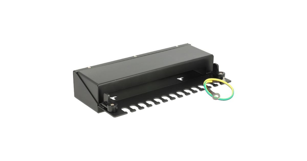 DeLOCKKeystone Desktop Patch Panel 12 Port patchpaneel  (Zwart, 43339)