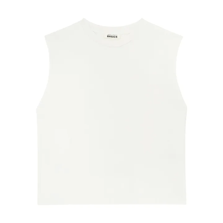 SMALLABLE BASICS T-shirts Femme Sans manches Coton Bio | Ecru