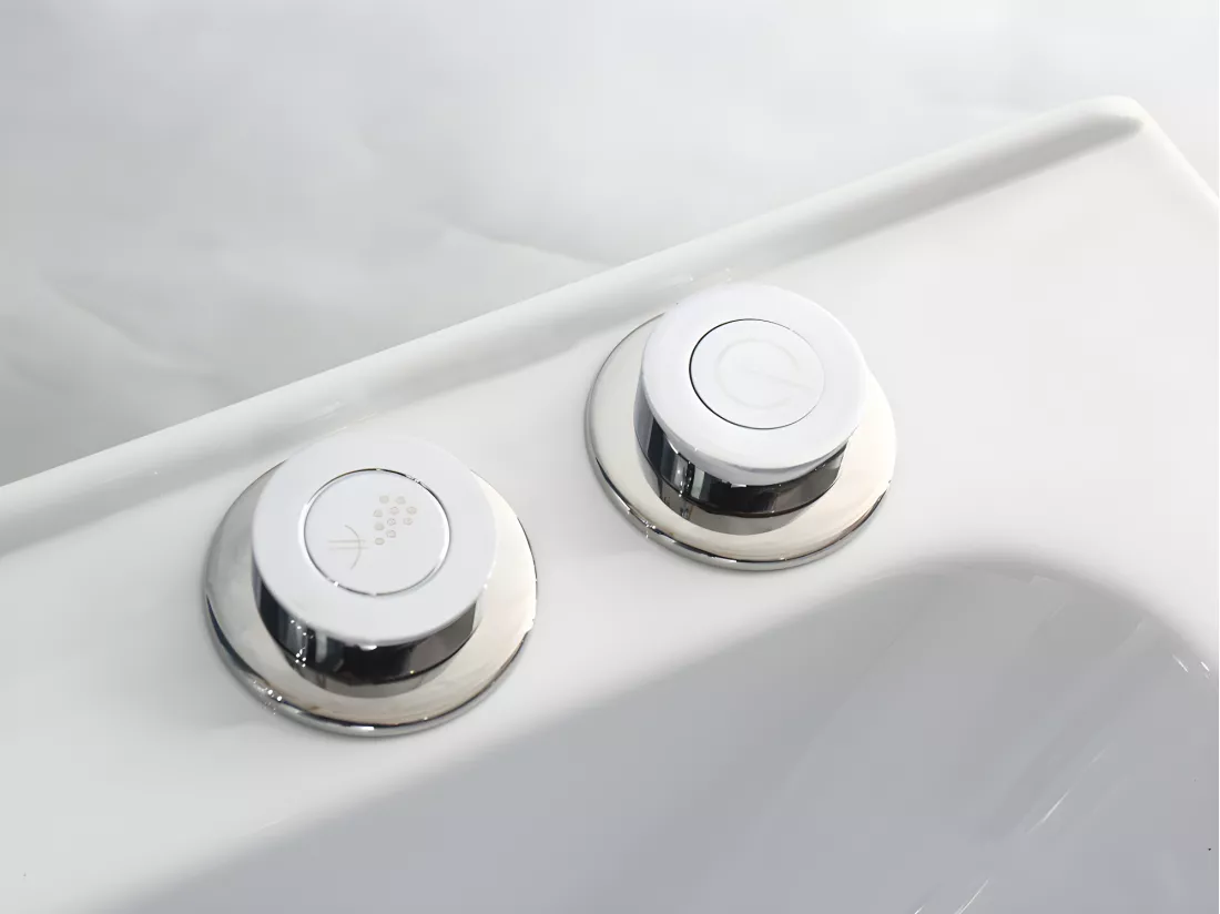 Baignoire douche balnéo - Profilés gris foncé - L150 x P75 x H215 cm - 30 microjets et 6 gros jets - DARIA