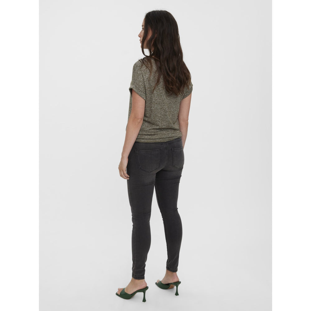 Køb Vero Moda Maternity Dark Grey Denim Tanya Piping Jeans Noos