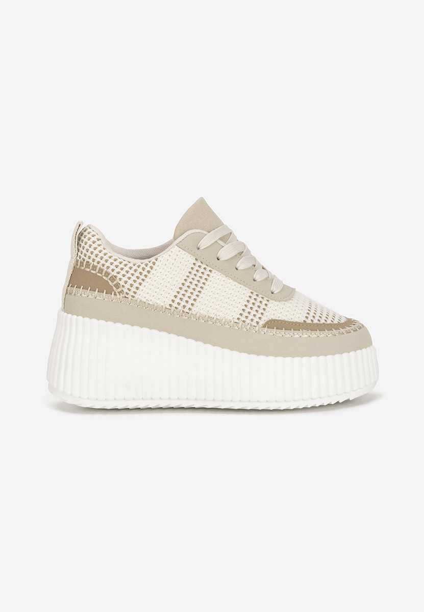 Baskets à plateforme beige Tamylsa