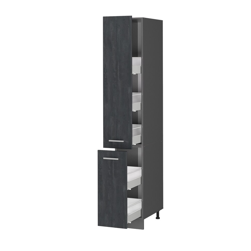 Vicco Apothekerhochschrank R-Line Schwarz Beton Anthrazit 30 cm