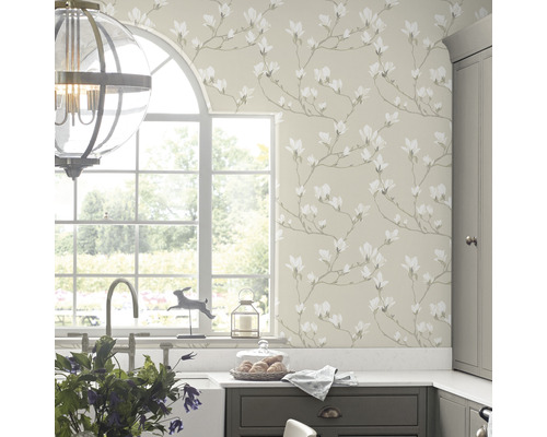 Vliesbehang 113353 Laura Ashley Magnolia Grove Beige