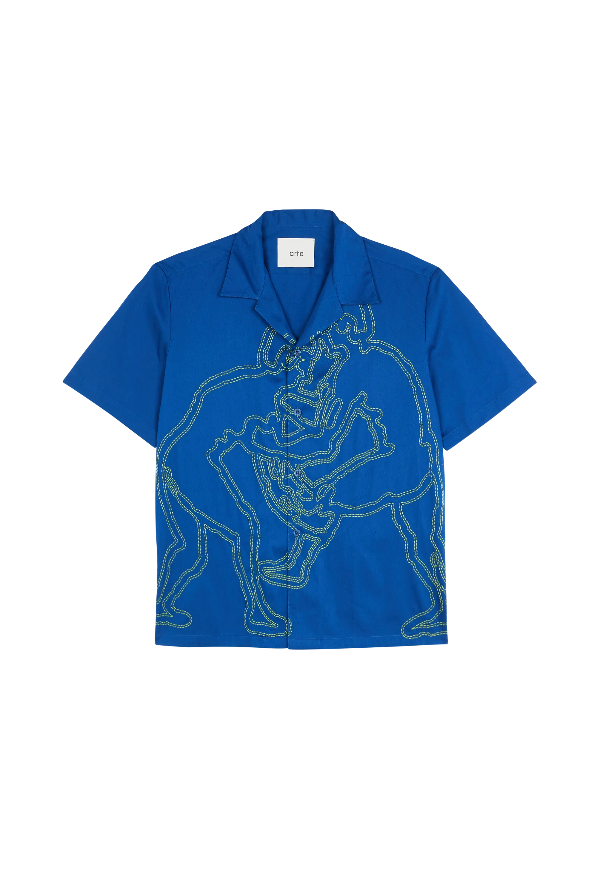 ARTE ANTWERP Chemise Scottie Fighter Shirt Bleu