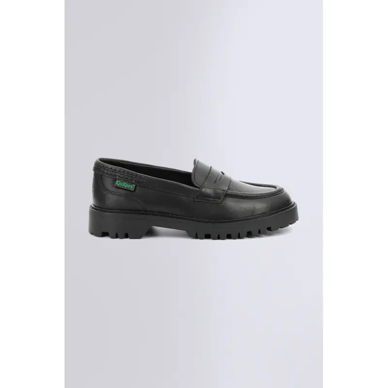 Kick deck Noir MOCASSINS Cuir  Femme