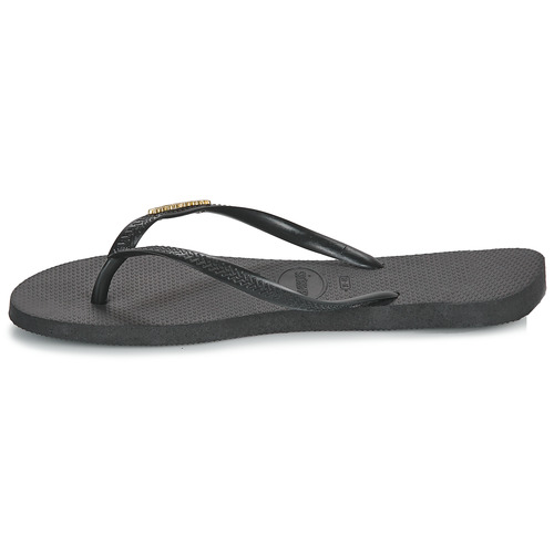Havaianas - SLIM LOGO METALLIC - Noir