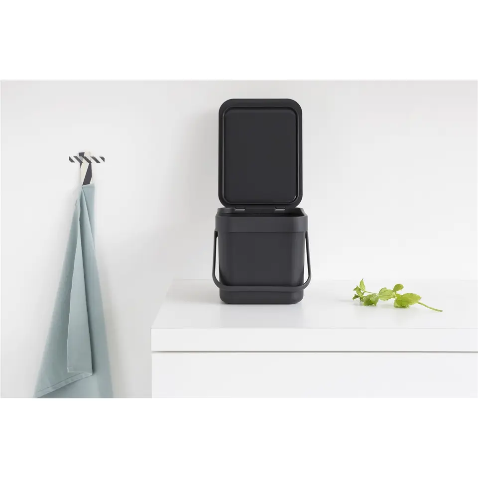 Brabantia Sort & Go Afvalemmer - 6L - Grijs