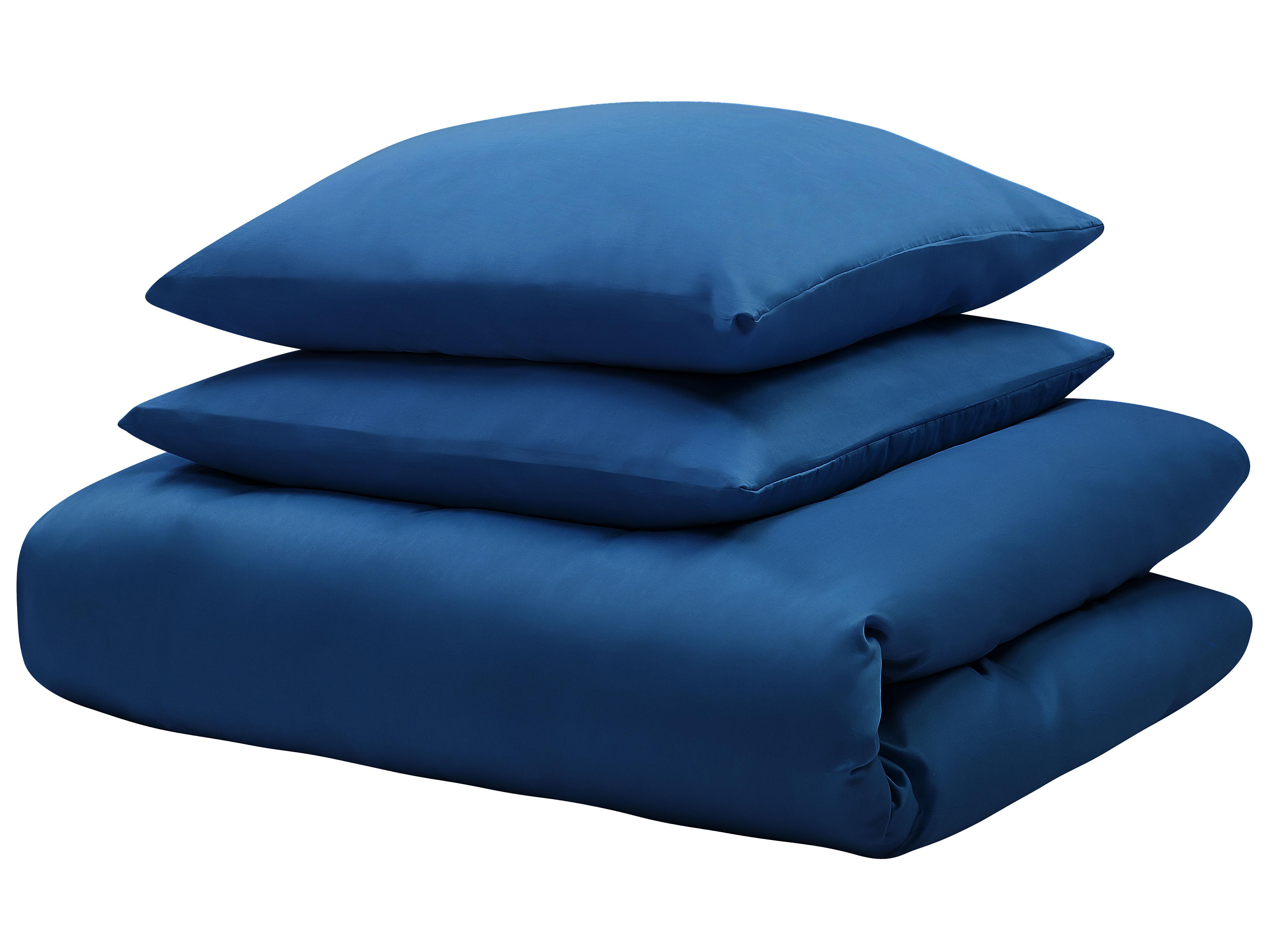 Dekbedovertrekset HARMONRIDGE Katoen-satijn 220 x 240 cm Donkerblauw