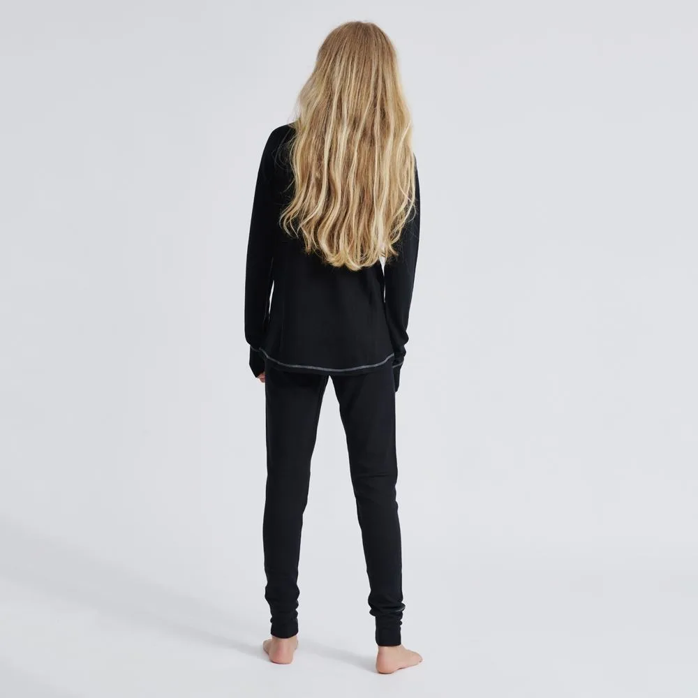 Isbjörn of Sweden Teens Husky Longjohn Baselayer Black
