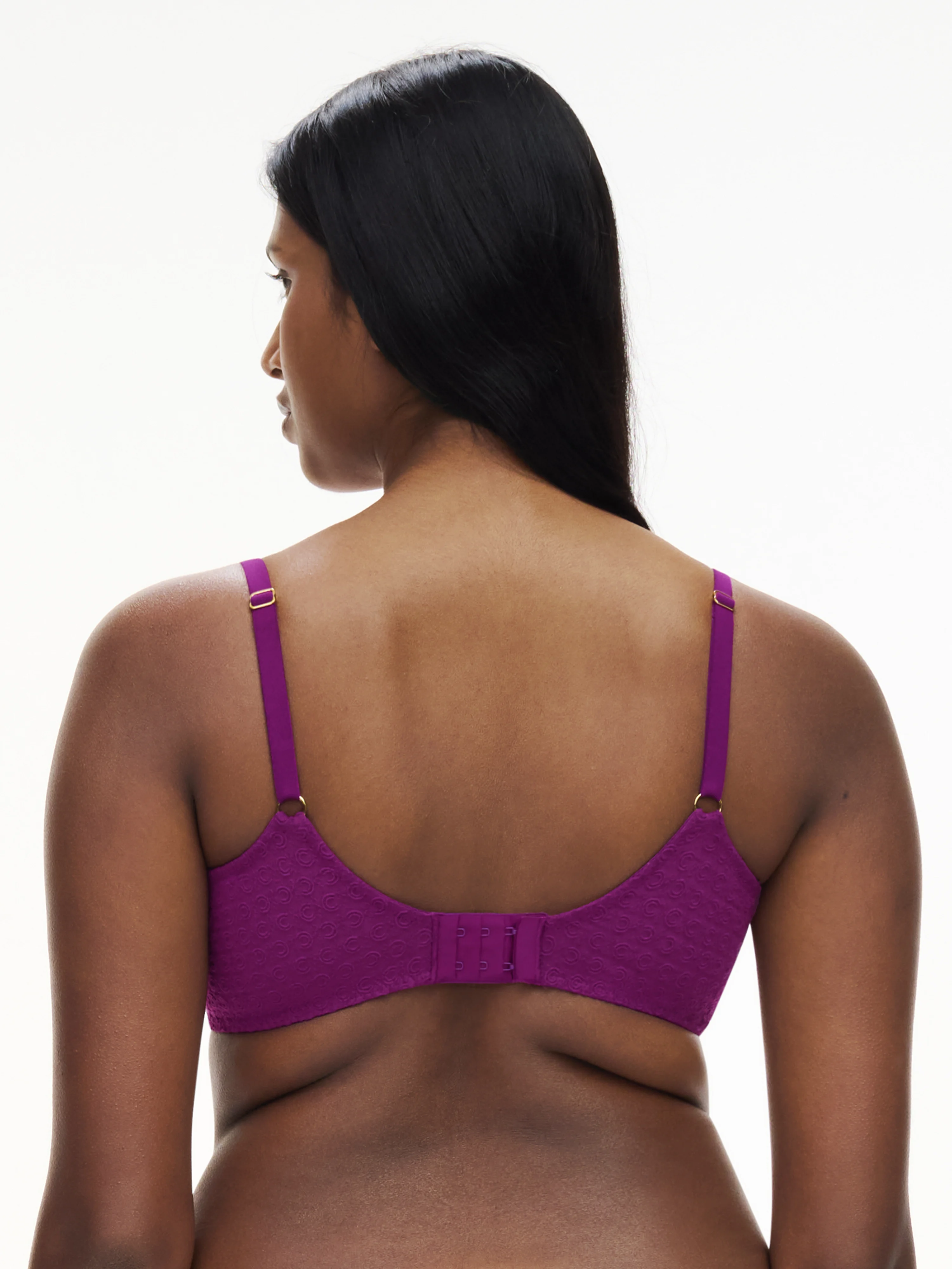 MONOGRAM - Soutien-gorge corbeille mémoire de forme broderie | Violet