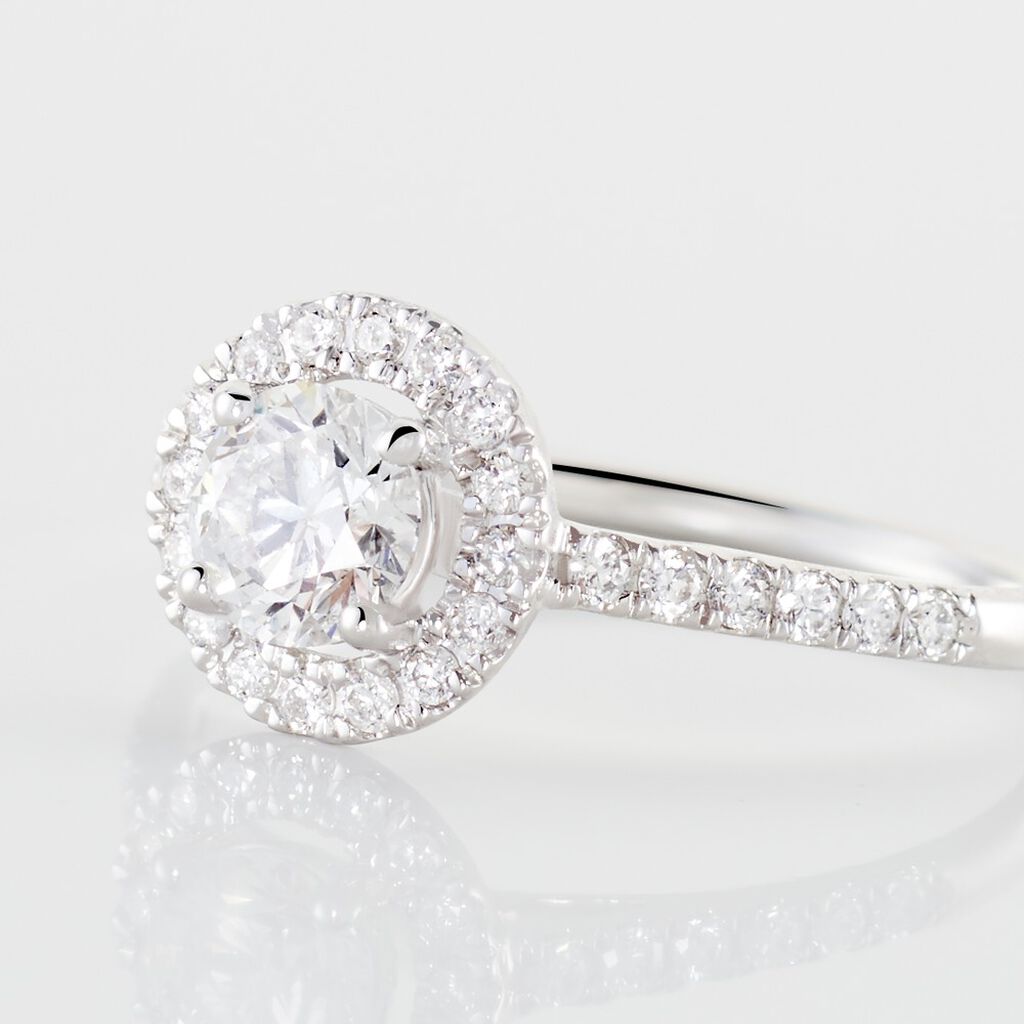 Bague Mentoura Or Blanc Diamant Synthétique