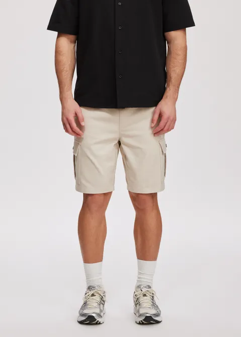 Cargo jogger korte broek off-white (CREME.L)
