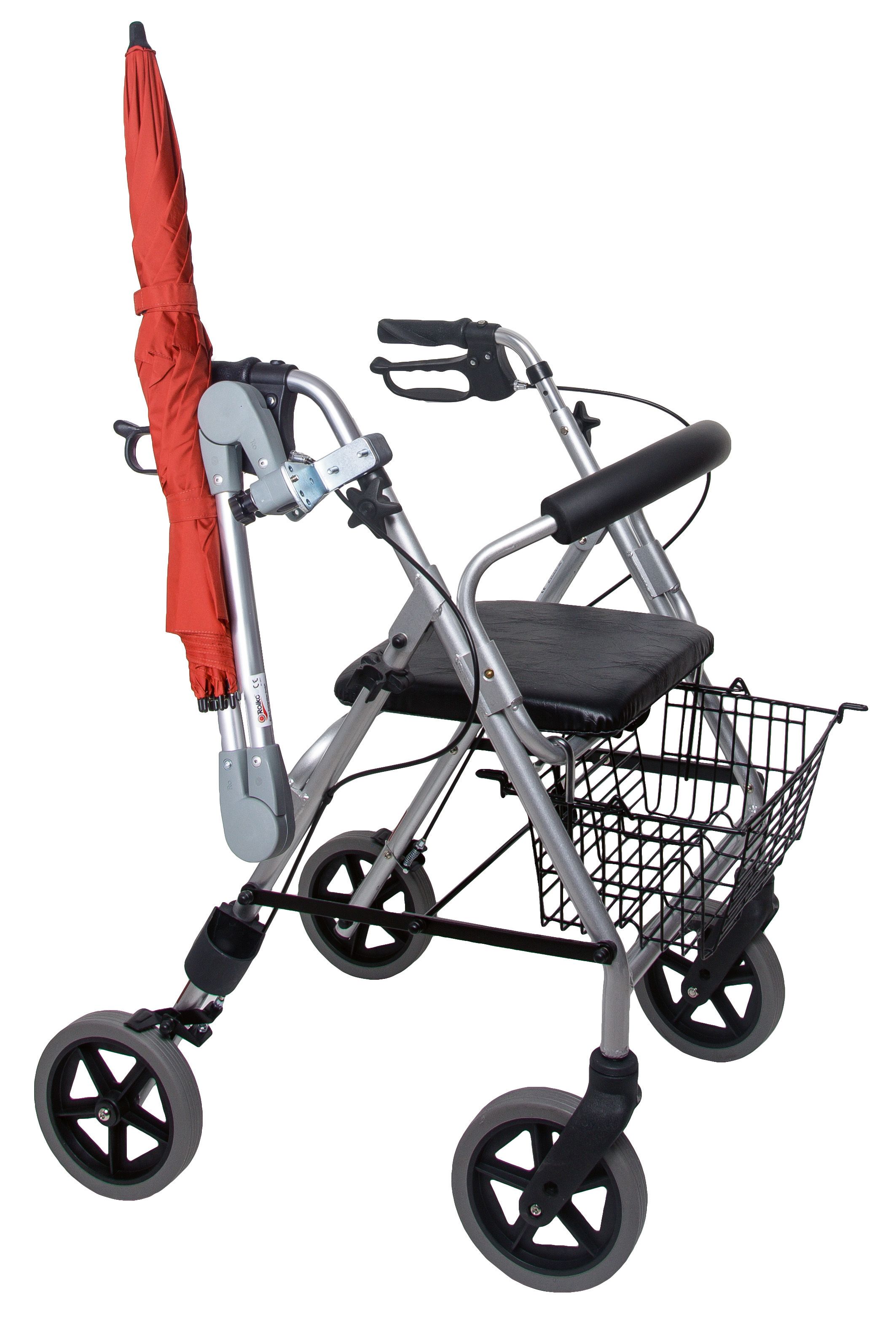 Regen - oder Sonnen - Schirm für Rollatoren und Rollstühle, BEIGE