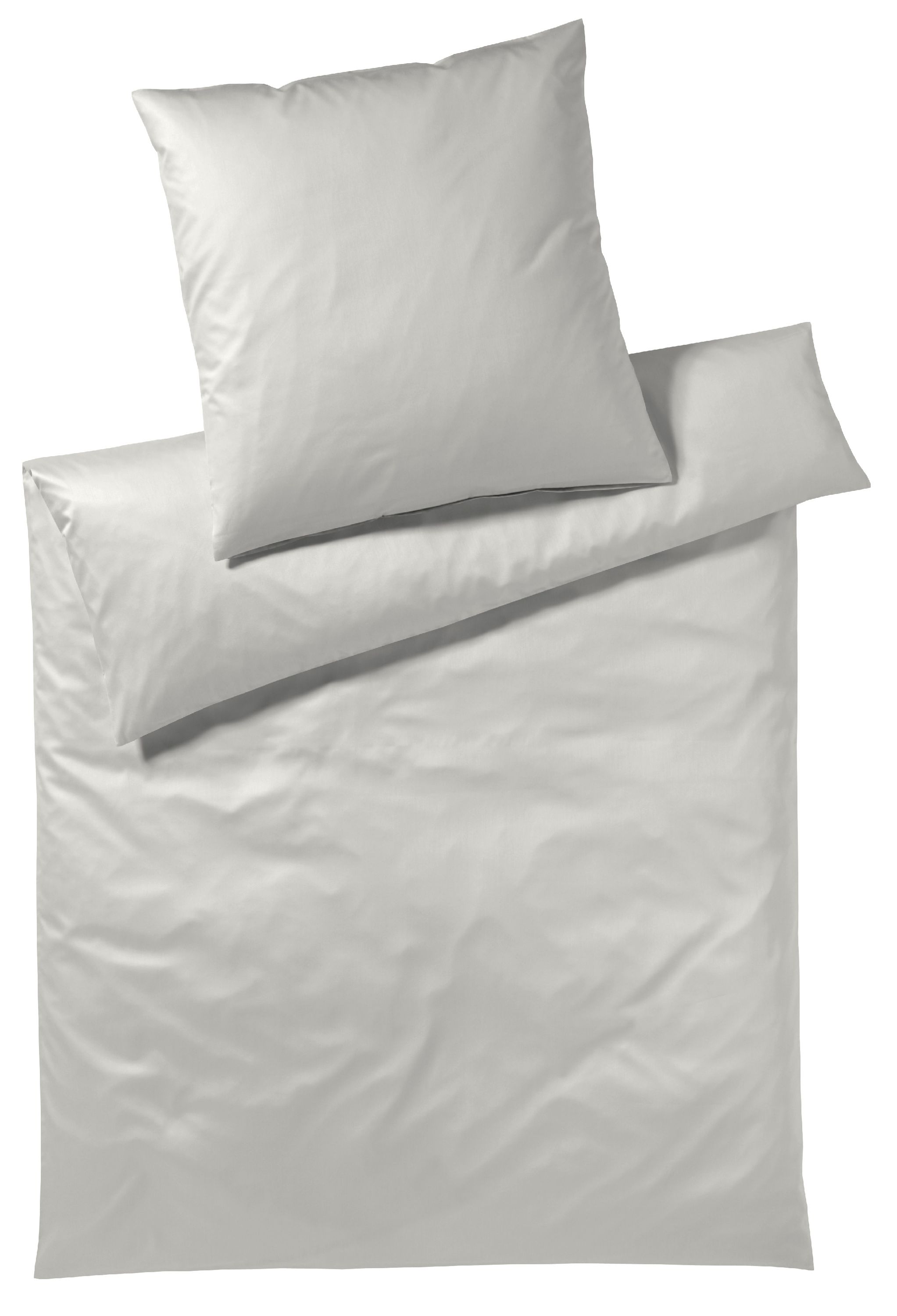Bettwäsche Mako-Satin SOLID 135x200cm, 1 Kissen 80x80