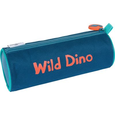 Trousse ronde Dino - 1 compartiment - marine et bleu - Oberthur