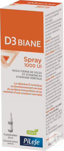 Pileje D3 Biane Spray 1000 UI Vitamine D 20ml