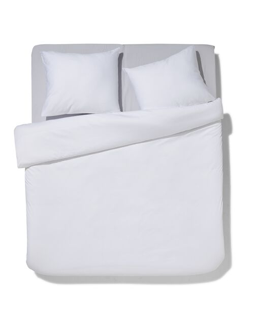 housse de couette satin 240x200/220 uni blanc