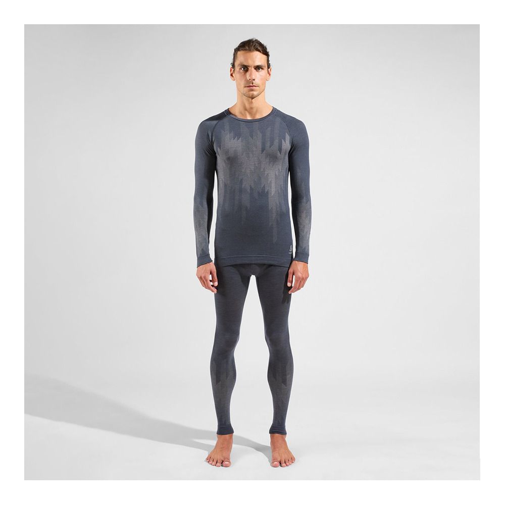 Odlo KINSHIP PERFORMANCE WOOL WARM 200 - Sous-couche Homme india ink melange