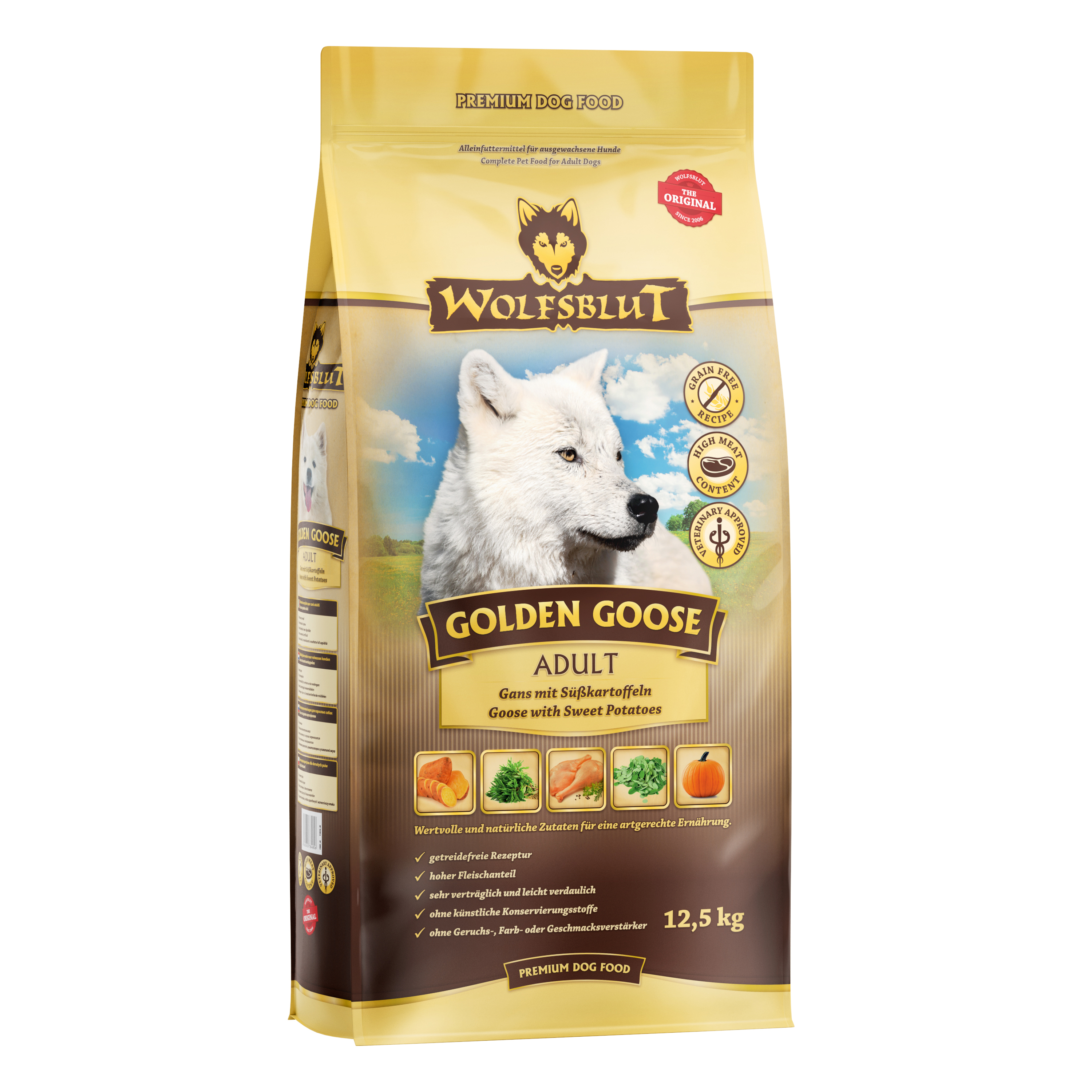 Ganso Dourado Adulto - ganso com batata-doce