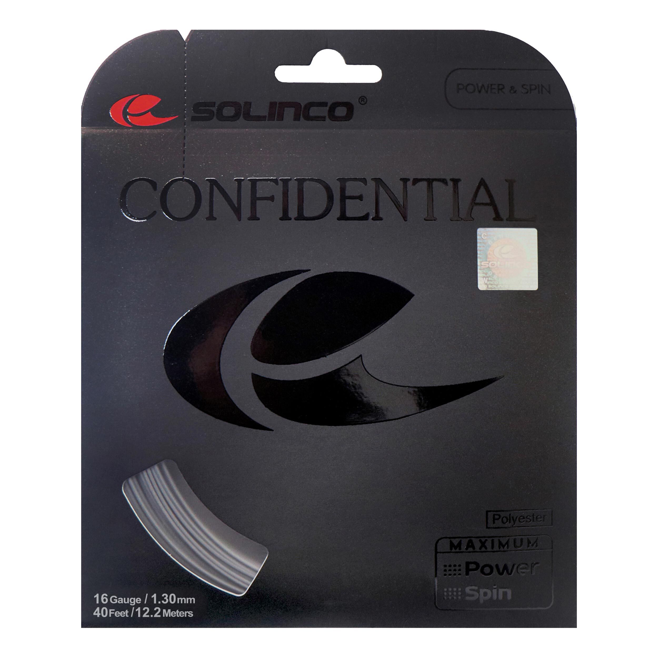 Solinco Confidential Cordage En Garniture 12,2m - Gris Foncé