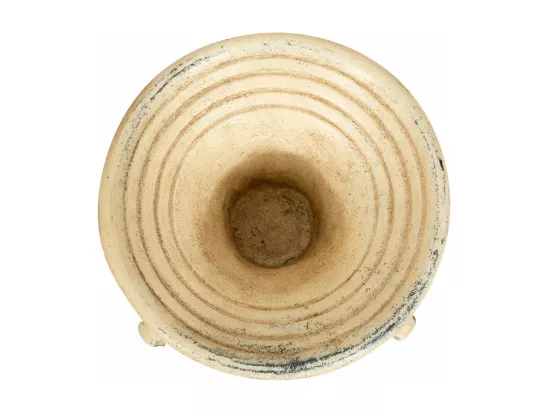 BISCOTTINI Support de Plantes - Fonte avec Finition Antique - Porte-Fleurs - Intérieur et Extérieur - Jardinière - Jardin - Salon - Salle à Manger - Présentoir - Décoratif - 23x23x42 cm