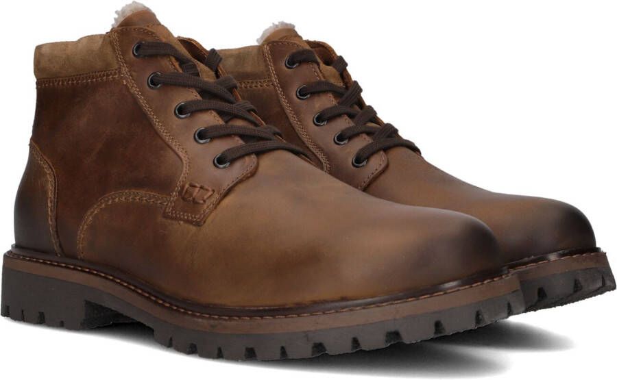 MAZZELTOV Veterboots Heren 700091 Maat: 45 Materiaal: Leer Kleur: Cognac