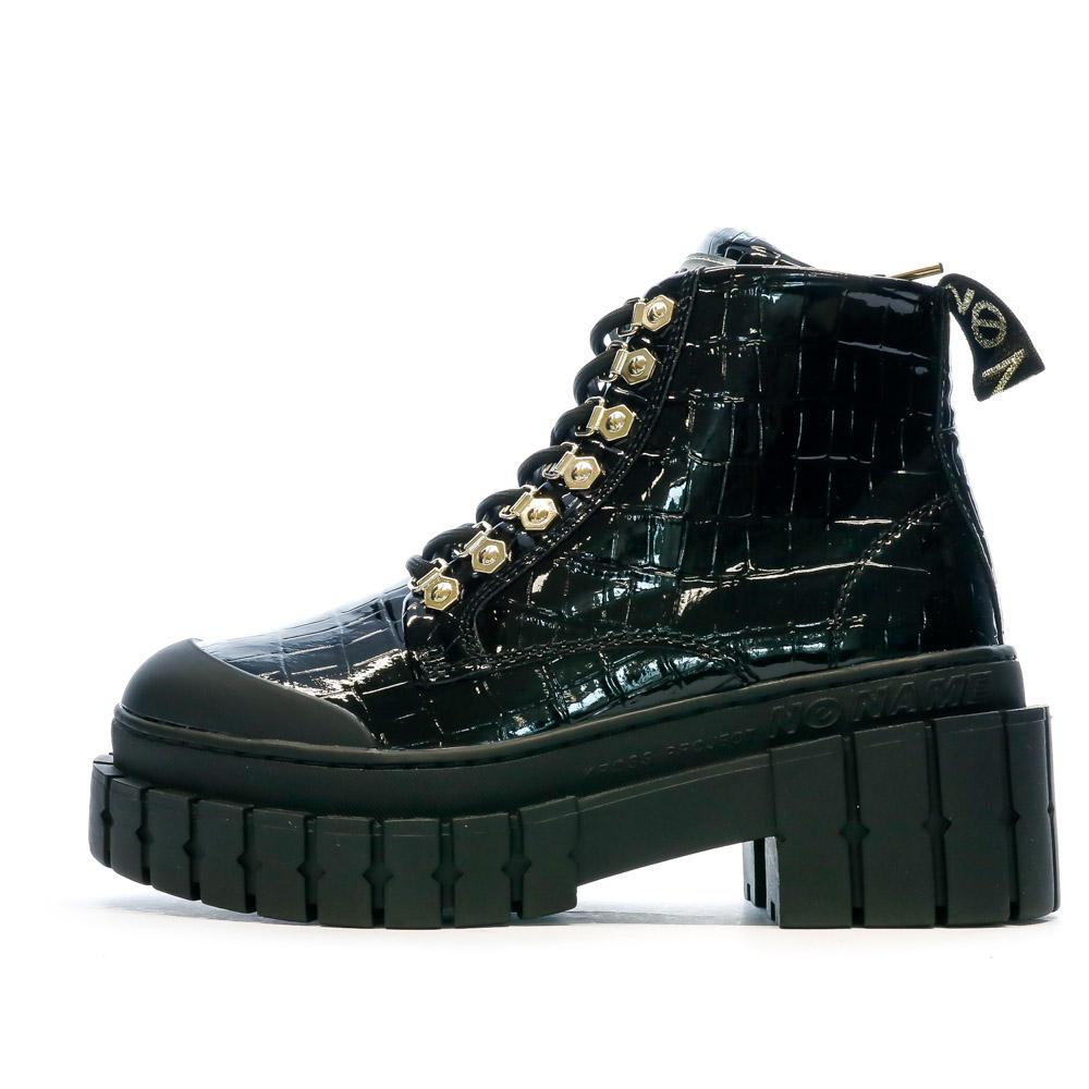 No Name Boots Noir Croco Femme No Name Kross Low
