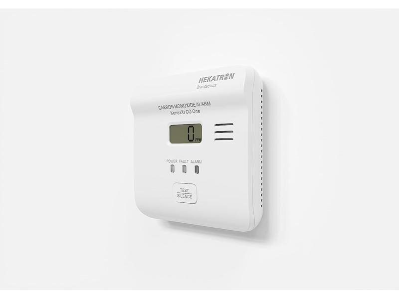 Hekatron CO-Warnmelder KONEXXT CO One 85dB, IP42, elektroch Flexibler, zuverlässiger und langlebiger Kohlenmonoxidmelder