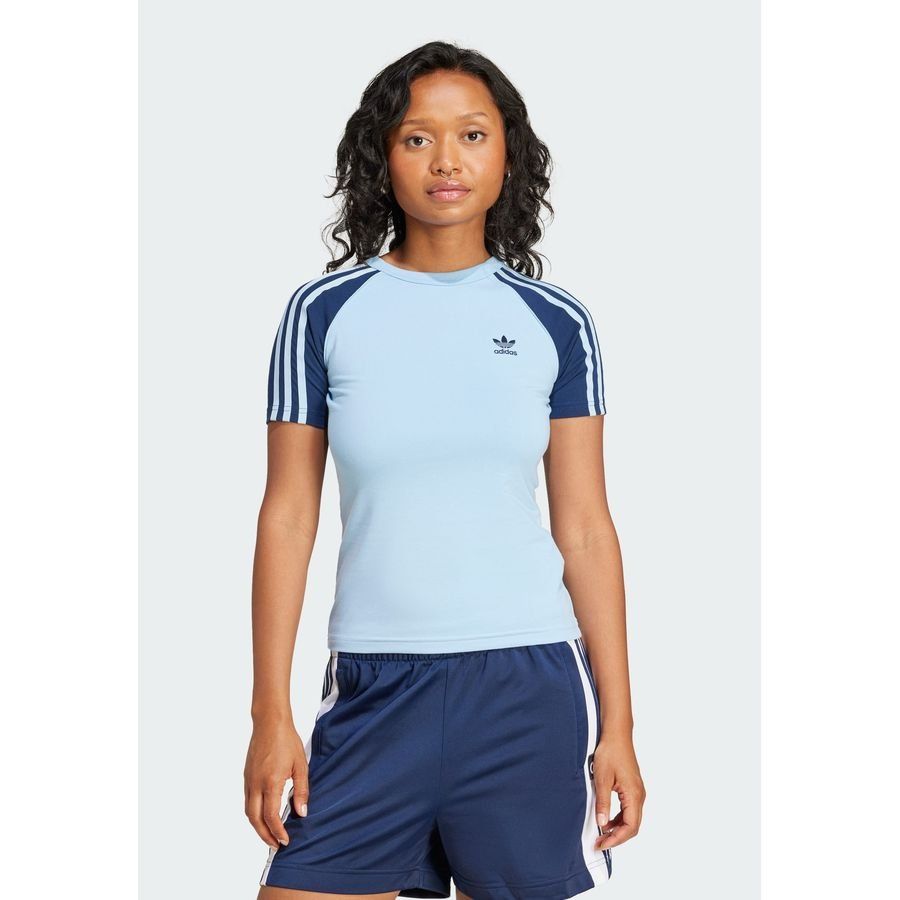 Adidas Original T-shirt slim manches raglan 3 bandes Adicolor