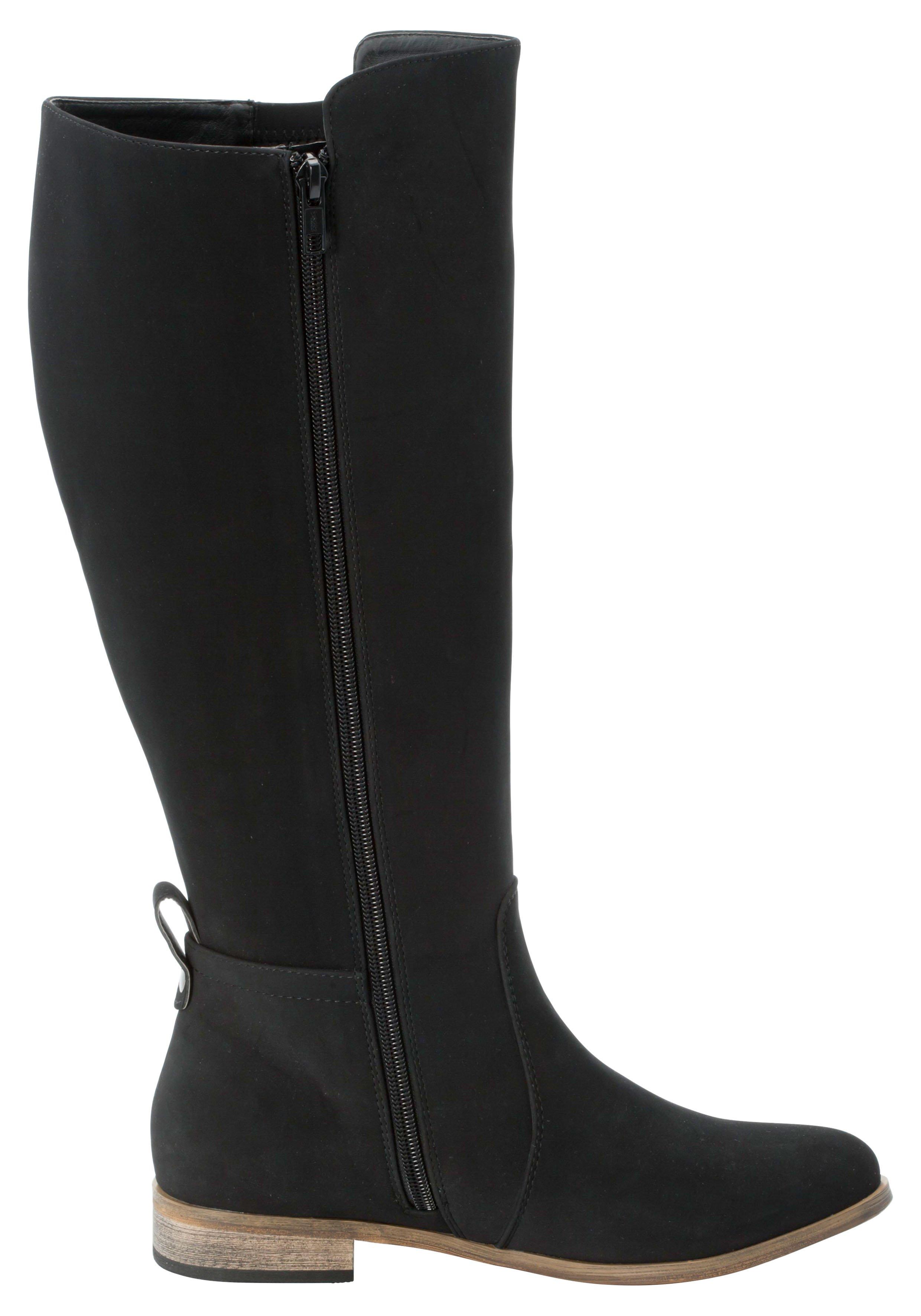 Weitschaftstiefel mit Stretch-Einsätzen