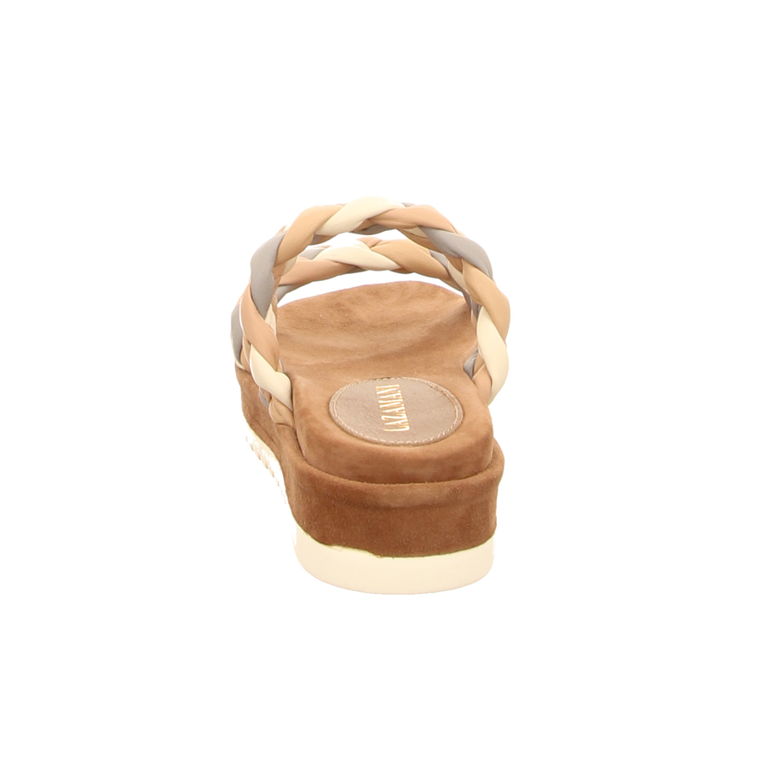 Lazamani Pantoletten bunt beige