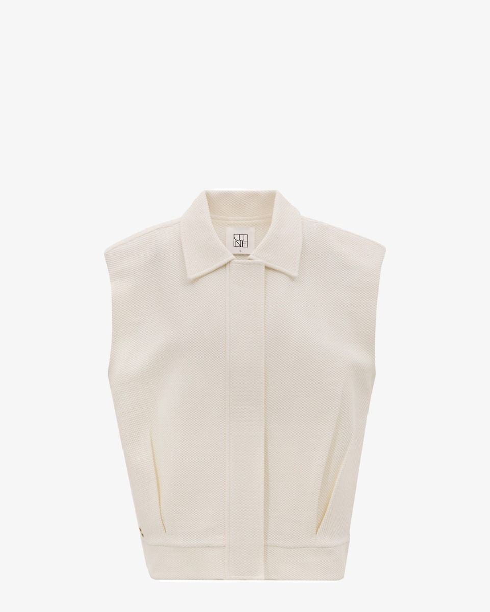Lune Active Moon Classic Sleeveless Jacket Off-White Damestop