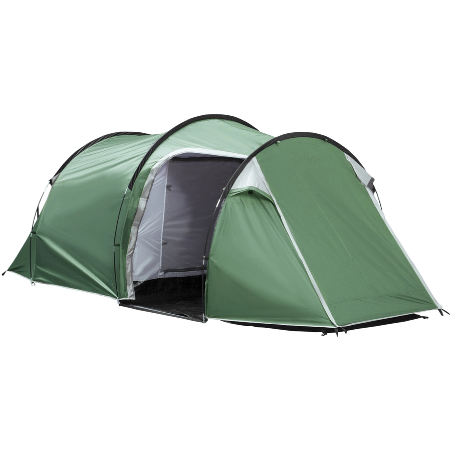 Outsunny Campingzelt für 3-4 Personen dunkelgrün, schwarz