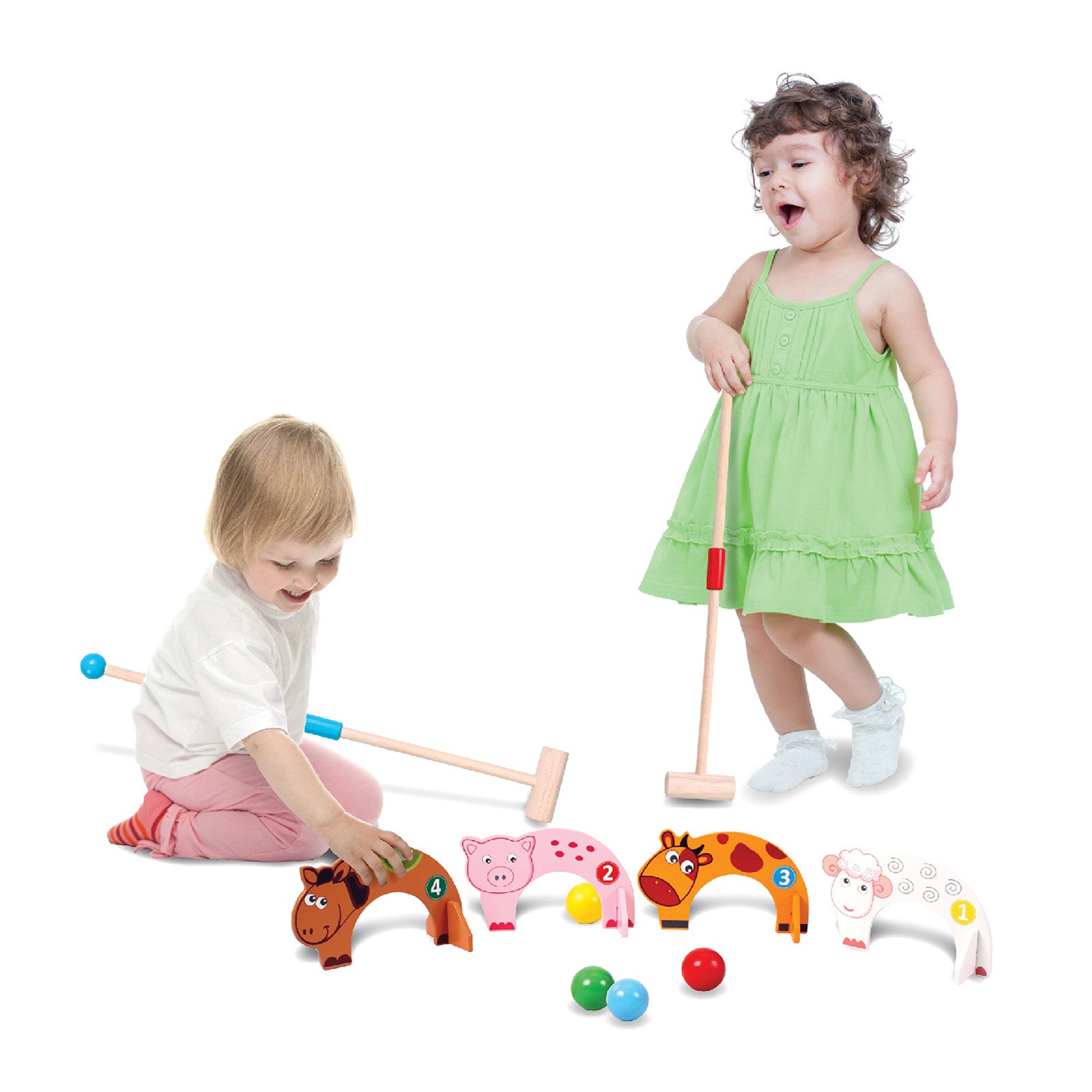 Spielba Kinder Krocket mit Tierfiguren