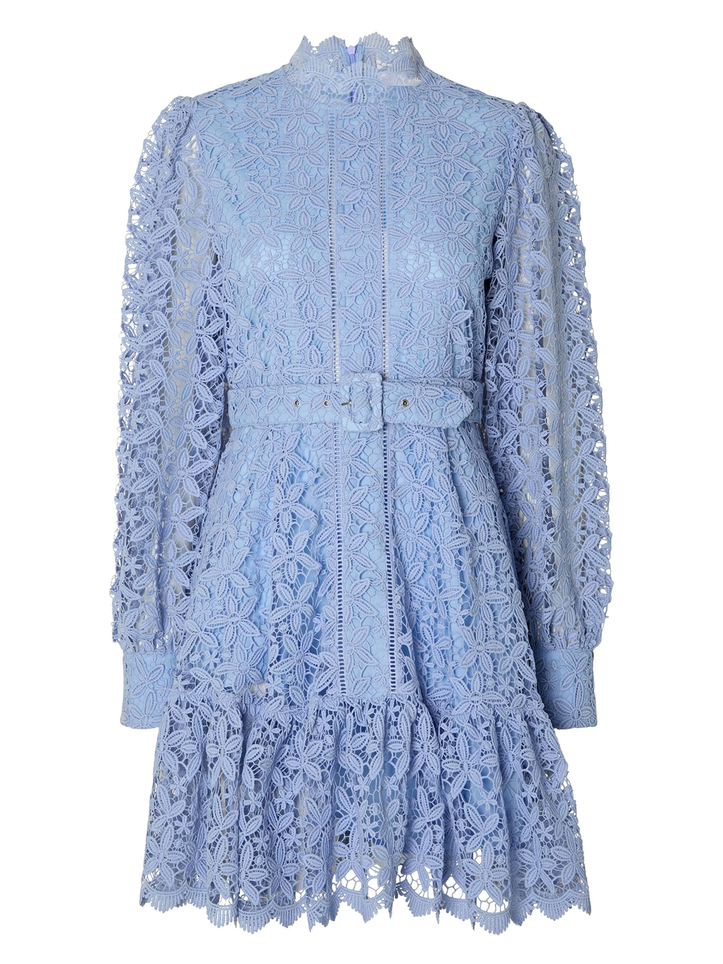 Silja Long Sleeve Embroidery Short Dress