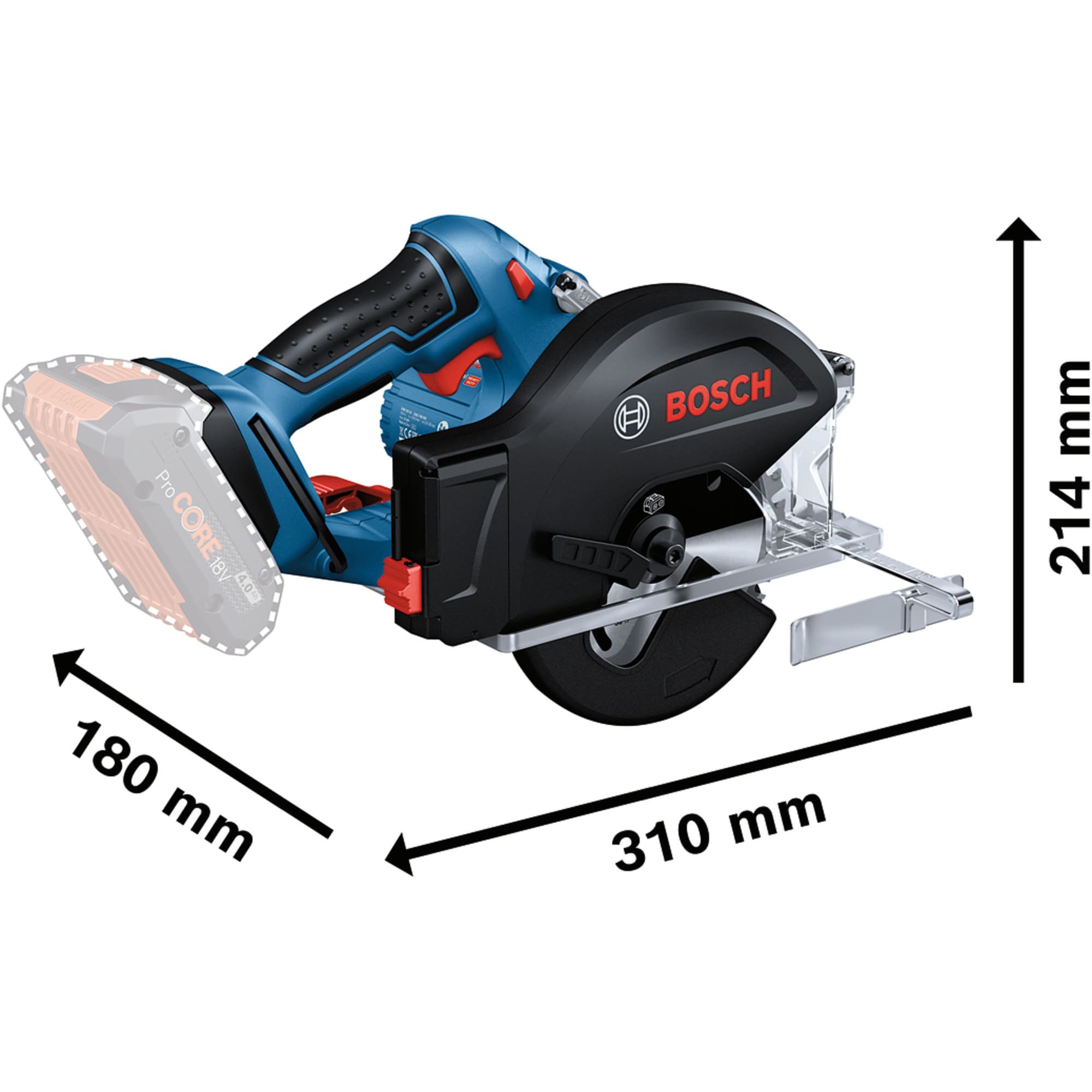 Bosch Handkreissäge Akku-Metallkreissäge GKM 18V-50 Professional solo