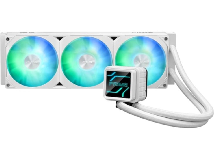 ASUS Wasserkühlung Prime LC 360 ARGB White Edition All-in-One-CPU-Wasserkühlung mit drei ARGB-Lüftern