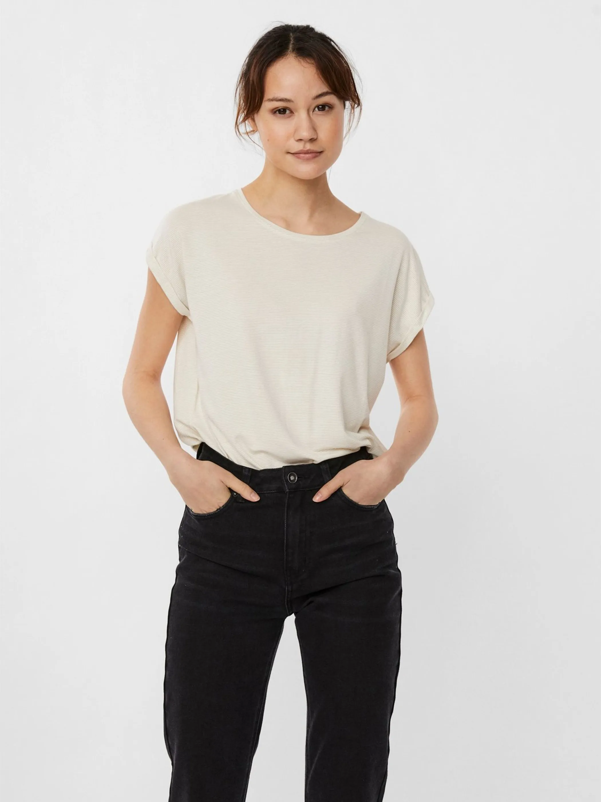 Vero ModaVMLAVA PLAIN SS TOP L Shirt