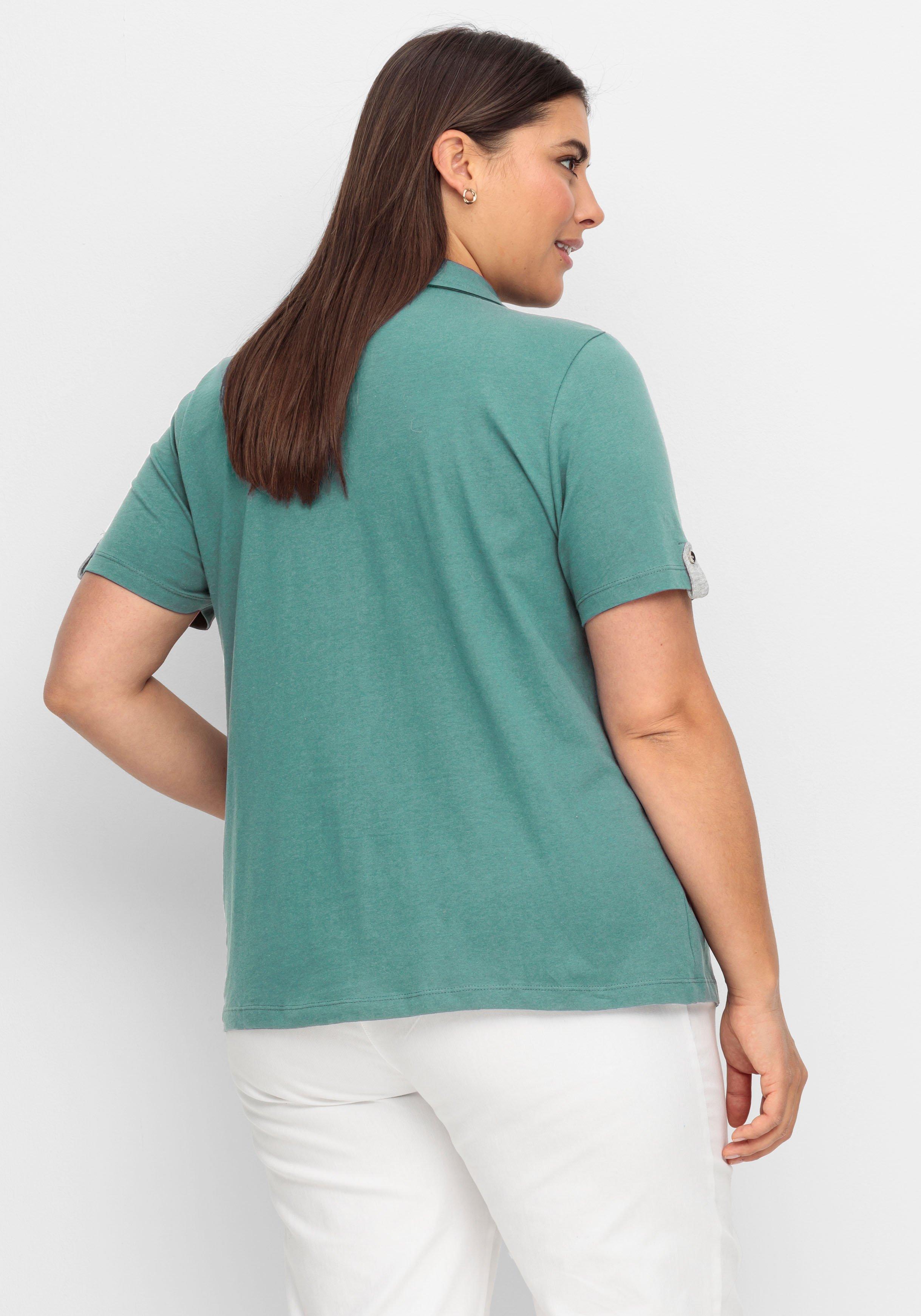 Poloshirt mit kurzem Arm und Kontrastdetails
