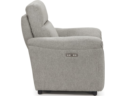 CONCEPT1 - Canapé tissu Barbados gris 3 places électrique + Fauteul élect