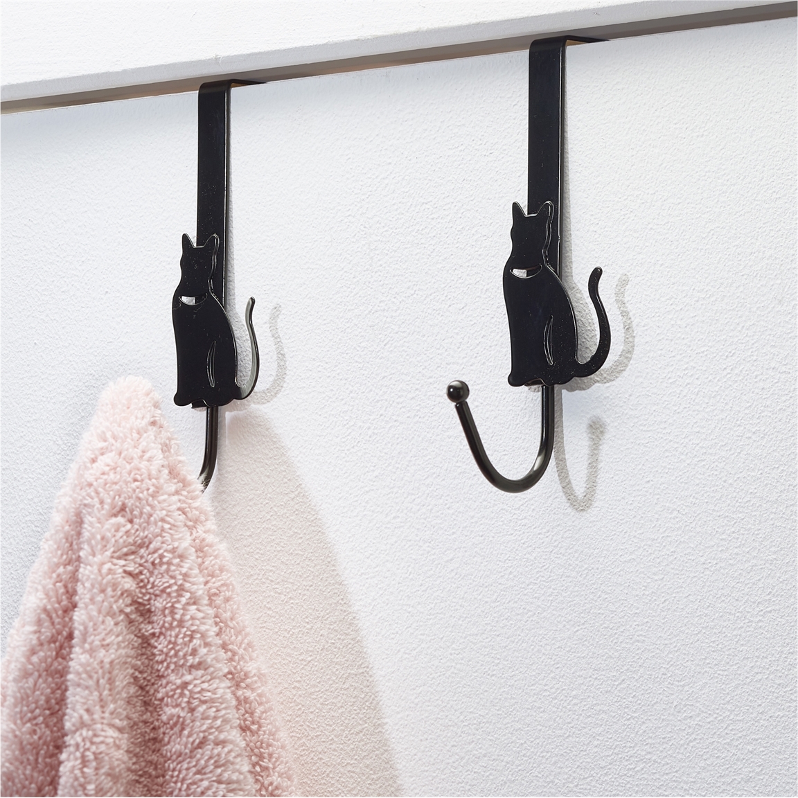 Lot de 2 accroches serviette chat