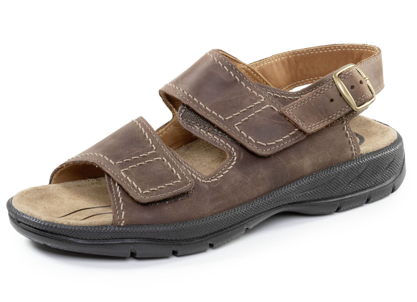 Klassische Herren-Sandalen, Weite H, mit Klettverschluss