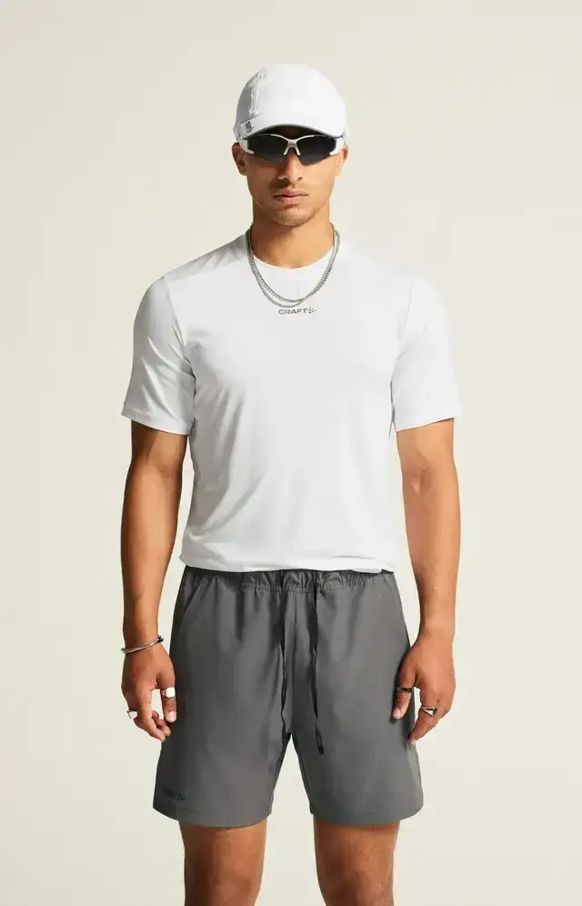 Craft ADV Essence 2 Hardloopshirt Korte Mouwen Wit Heren