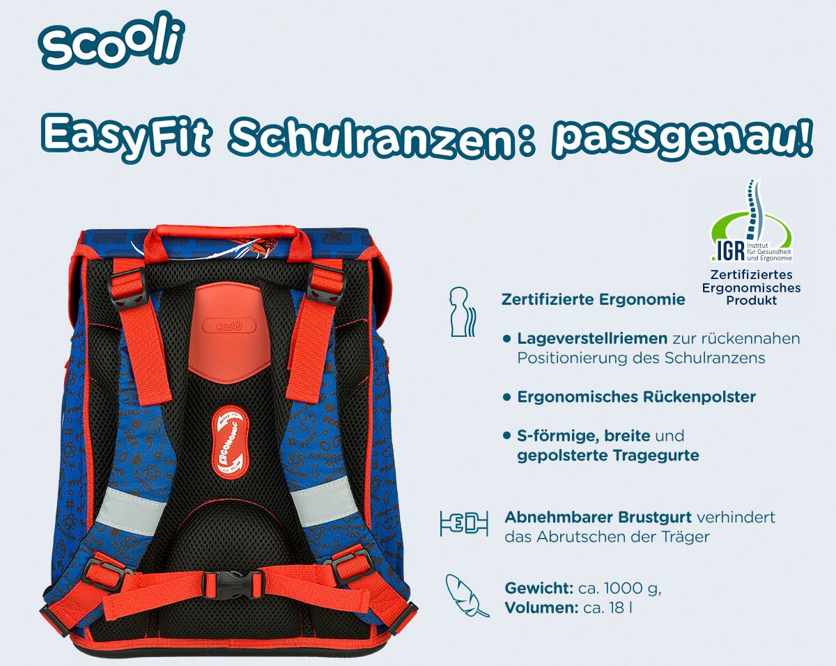 Scooli Schulranzen »EasyFit, Spider Man« Reflektoren