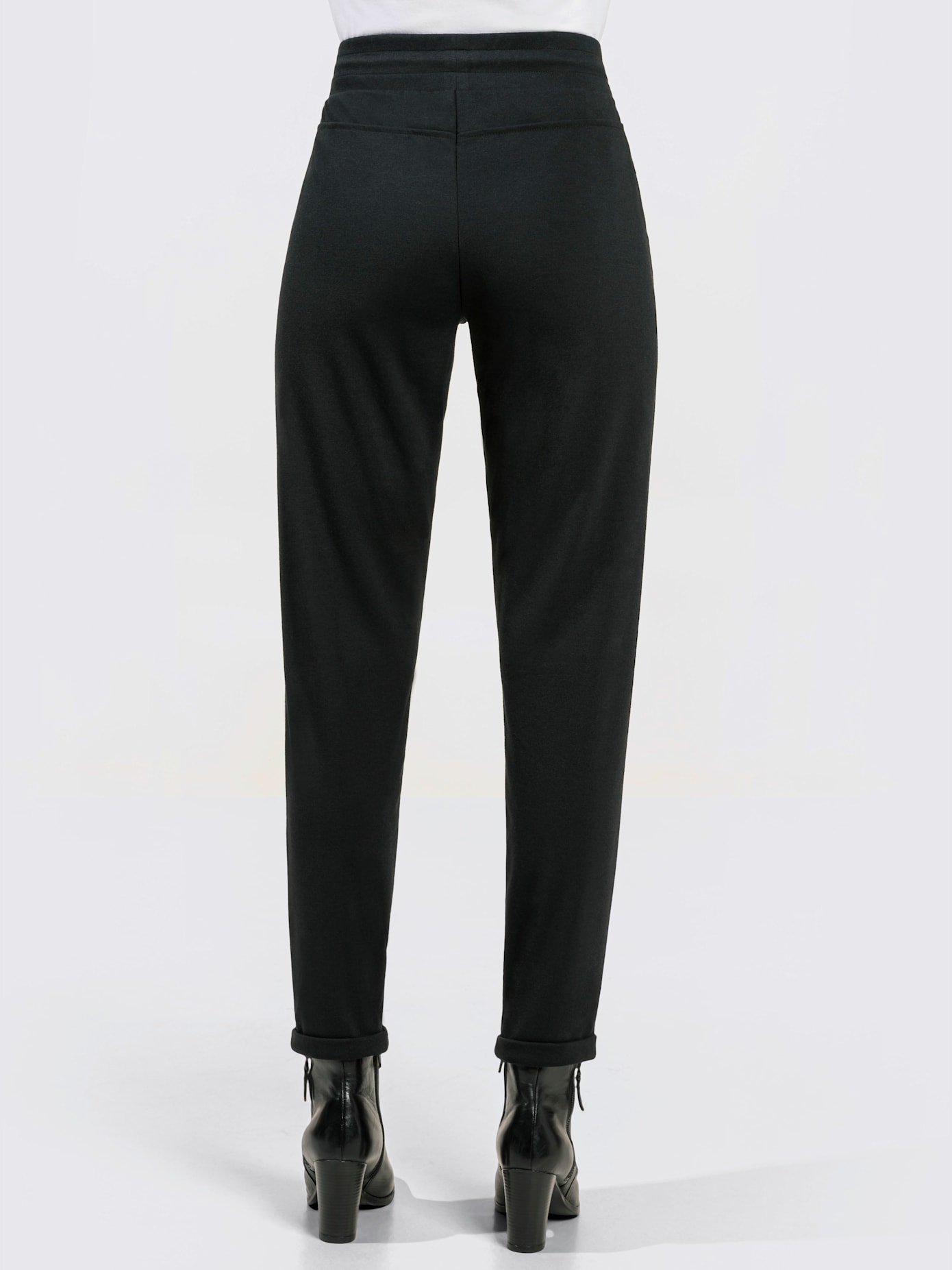 Pantalon jersey interlock à repassage superflu